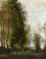 Un lieu de repos ombreux aka Le Dormoir Jean Baptiste Camille Corot